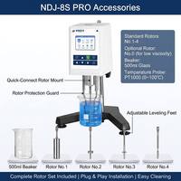 Viscosímetro Digital JINGFEI NDJ 8S PRO, 1-2000000 MPa/s, 8 Velocidades, Sensor PT1000, USB, RS232, para Pintura y Aceite