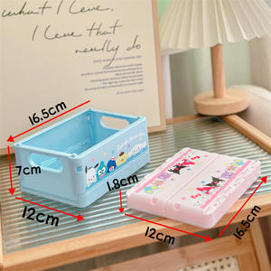 Caja de Almacenamiento Plegable Kulomi para Escritorio, Pequeña, Rectangular, de Plástico PP con Inyección de Aluminio para Cosméticos, Jiyka <span class=keywords><strong>Wow</strong></span>, Almacenamiento de Comestibles - Product Image 4