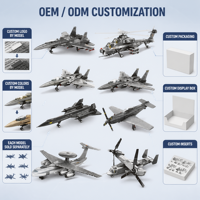 Blocs de construction d'avions personnalisés, modèles d'avions 3D à monter soi-même, jouet de construction STEM, OEM ODM, étiquette privée, série de produits individuels