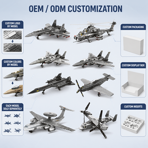 Bloques de Construcción de Aviones Personalizados, Modelos de Aviones 3D DIY, Juguete de Construcción STEM, OEM, ODM, Marca Privada, Serie de Productos Individuales - Product Image 6