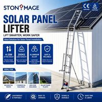 Échelle élévatrice en aluminium sur mesure, élévateur électrique portable, équipement de levage de panneaux solaires pour la construction de toitures