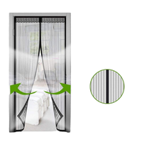 Mosquitera Magnética Moderna 2025 de Marco Completo de Poliéster con Cierre Automático, Malla de Agujeros Pequeños para Ventilación