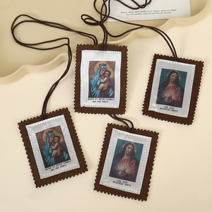 Giveluck Tùy Chỉnh Tôn Giáo Thánh Mặt <span class=keywords><strong>D</strong></span>ây Chuyền Scapular Bán Buôn Vòng Cổ Với Đức Trinh Nữ Maria Và Chúa Giêsu Hình Ảnh Cho Trẻ Em - Product Image 6