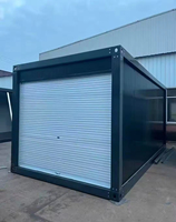 Garage modulaire en acier à pliage facile, conteneur mobile, maison préfabriquée, hôtel extérieur portable