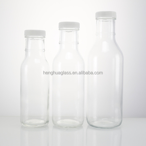 Bán Sỉ Chai Nước Sốt BBQ Bằng Thủy Tinh Tương Cà Tròn Trong Suốt 12Oz 360Ml Chai Nước Sốt Ớt Cổ Tròn Dài Có Nắp Nhựa - Product Image 3