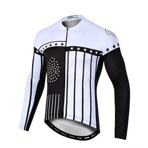 Maillot de cyclisme à manches longues imprimé OEM pour club de cyclisme, séchage rapide et respirant pour les amateurs de VTT et de vélo de route - Product Image 2