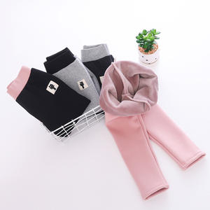 Leggings de una Pieza para Niñas, Otoño e Invierno 2019, Bordados, con Terciopelo, Gruesos, Cálidos, Casuales - Product Image 3