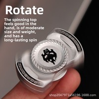 Yijue YJ27 Anti-stress Trois-en-un : Gyroscope de doigt, Poussoir magnétique pour cartes et Pièce rotative métallique lumineuse, pour la décompression des jeunes