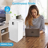 Déshumidificateur compact portable JJPRO Greenfly 2026 500ml avec écran LED, faible bruit, pour la maison et la voiture