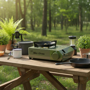 Max <span class=keywords><strong>Mema</strong></span> Estufa de gas de butano para acampar al aire libre personalizada Estufa de gas portátil para aventuras al aire libre - Product Image 1