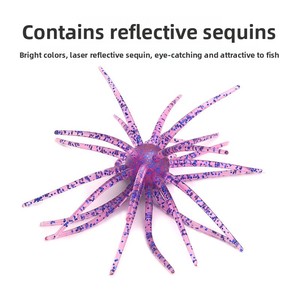 Esca Artificiale Morbida a Forma di Riccio Marino Biomimetico Galleggiante con Anello <span class=keywords><strong>in</strong></span> Acciaio Inox Nero <span class=keywords><strong>per</strong></span> la <span class=keywords><strong>Pesca</strong></span> al Bass - Product Image 2