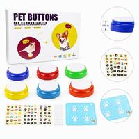 6 packs de boutons d'entraînement comportemental pour animaux de compagnie, buzzer sonore enregistrable pour chiots et petits chiens, outil de communication et d'entraînement parlant