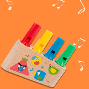 Nhà Máy Trực Tiếp Cung Cấp Phim Hoạt Hình Chim Còi Đồ Chơi Giá Trị Tuyệt Vời 0.11 Trẻ Em Bằng Gỗ Nhạc Cụ Orff - Product Image 2