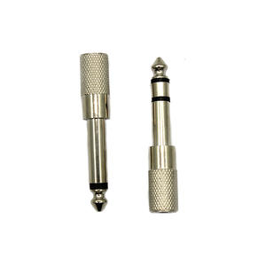 6.35mm Stereo Male To 3.5mm Female <b>Adapter</b> <b>Plug</b> Zinc Alloy Right Angle Connector For Audio Video Use - Product Image 2