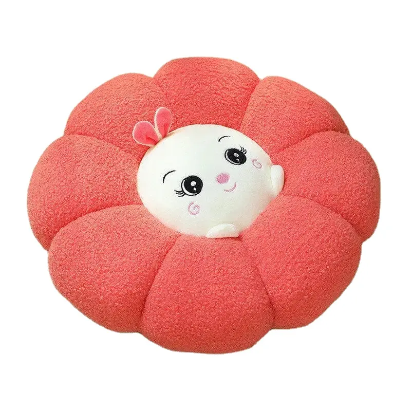 Allogogo Cpc Kawaii Stuffed Flower Cushion Soft Plant Mat Sofa Bed Sleeping Room Decor Back Cushion Sunflower Plush Pillow