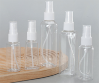 Flacon pulvérisateur transparent vide en plastique PET 10ml 50ml 60ml 80ml 100ml 120ml 150ml flacons de parfum