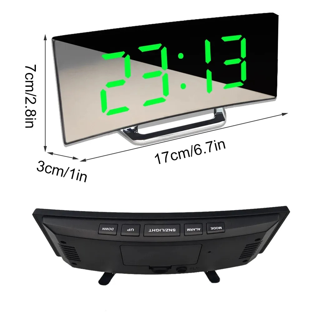 Hot selling wholesale digital alarm clock LED Backlight In Stock thermometer display table clock