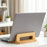 Support pour ordinateur portable en bois avec base surélevée, support de bureau pour la maison, le bureau et les études