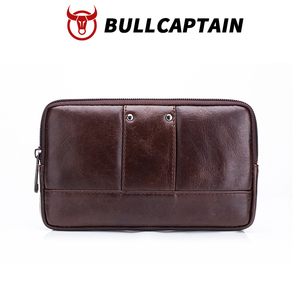 BULLCAPTAIN Sac banane en cuir véritable antivol avec motif logo pour homme, sacoche de taille avec poche pour téléphone portable, sacs bandoulière pour homme - Product Image 6