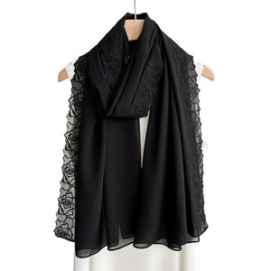 ฮิญาบพิมพ์ลายมุสลิมอิสลามสำหรับผู้หญิงฮิญาบโมดอลขนาดใหญ่ฮิญาบฮิญาบผ้าโพกหัวแบบพรีเมี่ยม - Product Image 4