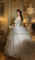 Tableau mural vintage sur toile, portrait de l'impératrice Sissi, peinture à l'huile classique, décoration intérieure