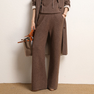 <span class=keywords><strong>Pantaloni</strong></span> Palazzo da Donna a <span class=keywords><strong>Vita</strong></span> Alta <span class=keywords><strong>in</strong></span> Morbido Cashmere Lavorato a Maglia, Gamba Larga, <span class=keywords><strong>Vita</strong></span> Elastica, Vestibilità Ampia, Caldi, <span class=keywords><strong>con</strong></span> Tasche Laterali - Product Image 1
