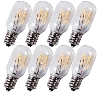 Lamp Bulb 15 Watt Light Bulbs for Himalayan Salt Lamps & Baskets E12 E14 Base Incandescent Bulbs 15 Watt