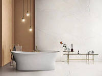 Carrelage mural et de sol en porcelaine mat antidérapant effet marbre blanc de Carrare 600x1200mm, texture naturelle, facile à nettoyer, pour salle de bain et cuisine
