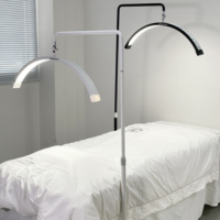 FOSOTO 28inch Professional Moon Light Lamp for Lashes Led Half Moon Light Ring Lamp for Facial Beauty Bed Salon Eyelash Artist