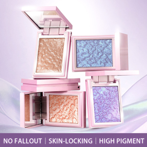 Paleta de sombras de ojos de un solo tono con brillo, sombra de ojos con purpurina brillante en relieve, maquillaje de ojos metálico de alta pigmentación y larga duración - Product Image 4