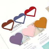 Marque-pages en cuir PU en forme de cœur, couleur unie, clip de livre creux en forme de cœur pour la lecture, le journal, ou comme cadeau
