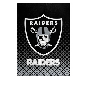 Özel Tasarım Las Vegas Raiders Kare Baskılı Flanel Bebek Battaniyesi, Öğle Arası Kanepe Yatak Örtüsü, Futbol 32 Takım - Product Image 1