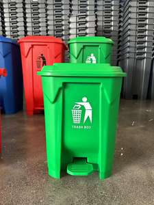 Conteneur à déchets en plastique de gros, 15L, 20L, 30L, 50L, 80L, 100L, poubelle avec pédale pour la cuisine, le bureau, l'utilisation dans les restaurants - Product Image 6