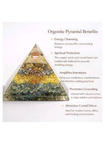 Pyramide d'orgonite de qualité supérieure - Attire l'argent, la prospérité et l'abondance, protection, décoration intérieure et cadeau - Product Image 6