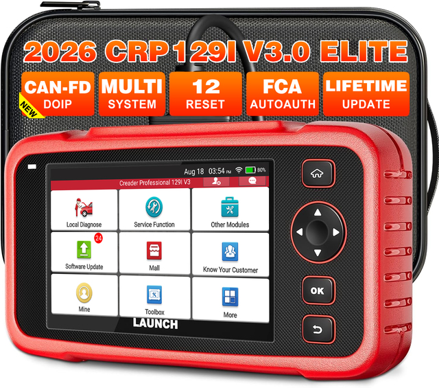 LAUNCH CRP129I V3.0 New Release OBD2 Automotive Code Scanner Four System Diagnostic Tool for 12V Cars