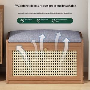 Banco <span class=keywords><strong>de</strong></span> Almacenamiento <span class=keywords><strong>de</strong></span> Zapatos <span class=keywords><strong>de</strong></span> Bambú <span class=keywords><strong>de</strong></span> Estilo Moderno para la <span class=keywords><strong>Entrada</strong></span>, Utilizado para la Puerta <span class=keywords><strong>de</strong></span> <span class=keywords><strong>Entrada</strong></span> <span class=keywords><strong>de</strong></span> la Sala <span class=keywords><strong>de</strong></span> Estar Familiar con Cojín. - Product Image 3