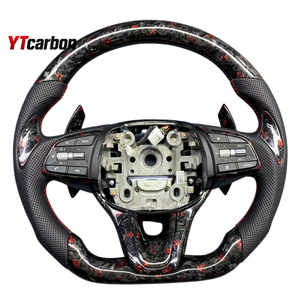 <span class=keywords><strong>Volante</strong></span> <span class=keywords><strong>Deportivo</strong></span> <span class=keywords><strong>de</strong></span> Fibra <span class=keywords><strong>de</strong></span> Carbono Real Personalizado Estilo Racing YTcarbon para Genesis G70 G80, Accesorios Interiores para Auto - Product Image 5