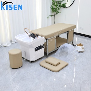 Kisen All in One <b>Portable</b> Shampoo Unit with Self Contained Water Supply and Fumigation Set Head Spa Bed No Plumbing Required - Product Image 3