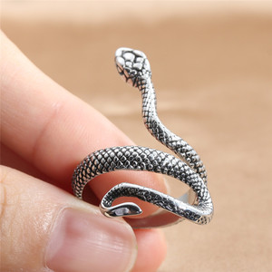 <b>Snake</b> <b>Ring</b> Tibetan Silver Men's Punk Style Animal Shape Jewelry Daily Wear 24049 - Product Image 3