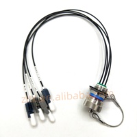 ZLTC D38999 4 noyaux en plastique de connecteurs de fibre Plug and Socket J599POF/04P -4 * HFBR4501 assemblage de câble à fibre optique