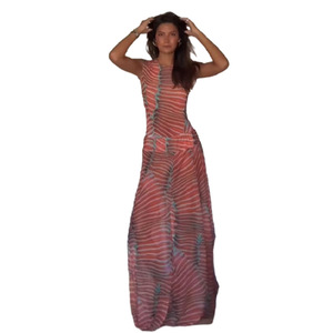D9966 Conjunto <span class=keywords><strong>de</strong></span> Top sin Mangas <span class=keywords><strong>de</strong></span> Doble Capa con Estampado Sexy y Falda a Media Pierna para Mujer, Estilo Europeo y Americano - Product Image 5