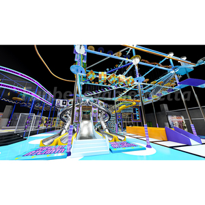 Bettaplay Centro Giochi Futuristico per Bambini da 1600 mq, Parco Giochi Commerciale con Scivoli in Acciaio Inox e Ostacoli con Rete Alta - Product Image 1