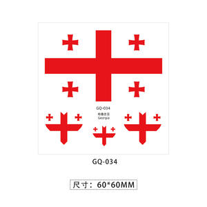 36 diferentes países bandera cara tatuaje temporal pegatina en Stock - Product Image 5