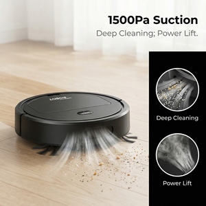 Robot Vacuum Cleaner 1500pa for Home Rechargeable <b>Mopping</b> Robotic Vacuum Cleaner Aspirateur Aspiradora - Product Image 3