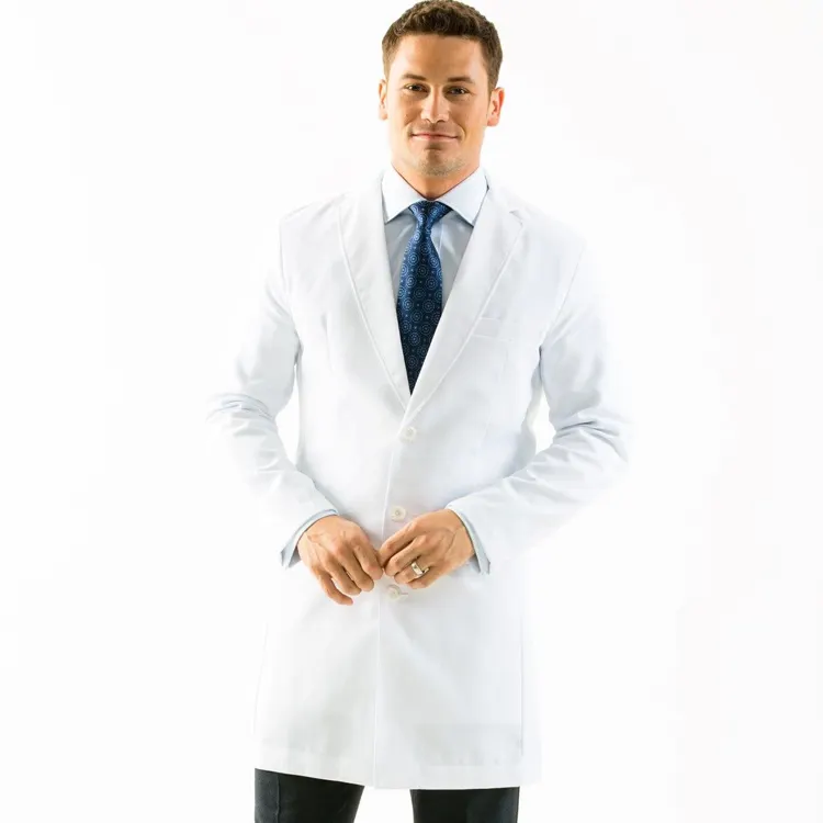 Men's Slim Fit Lab Coat Doctor Uniform Nursing Uniform Design