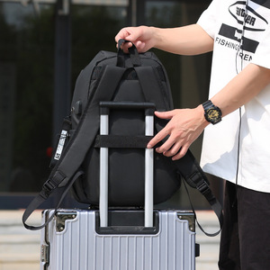 Men's High-End Fashion Computer <b>Backpack</b> Large Capacity Polyester Lining for Junior High High School College <b>Students</b> - Product Image 3