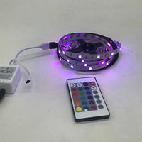 Bande lumineuse LED RGB 2835 SMD, 5M, 16,4 pieds, 24 touches, 44 touches, adaptateur de télécommande IR, nouveau kit complet/ensemble