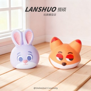 Llavero Colgante de Resina de Dibujos Animados Zootopia con Cabeza Grande, Estilo Caramelo Arcoíris, para Estudio Creativo DIY, Decoración del Hogar y Manualidades Artísticas - Product Image 4
