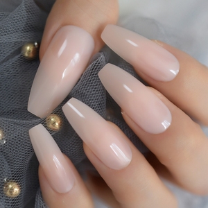Uñas postizas de esmalte de uñas postizas, Uñas postizas de esmalte de uñas postizas de Color puro Natural, manicura de <span class=keywords><strong>bailarina</strong></span>, uñas postizas de Gel de cobertura completa - Product Image 6