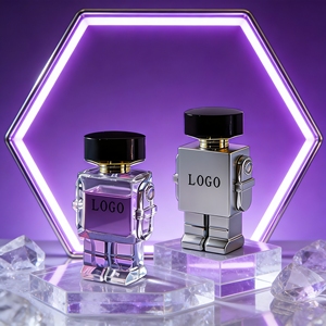 Nuevo Diseño 2026, Botella de <span class=keywords><strong>Perfume</strong></span> Estilo Cyberpunk, Botella de Vidrio Vacía con Forma de <span class=keywords><strong>Robot</strong></span>, Caja Personalizable / Logotipo / Color Disponible, 30 ml - Product Image 6